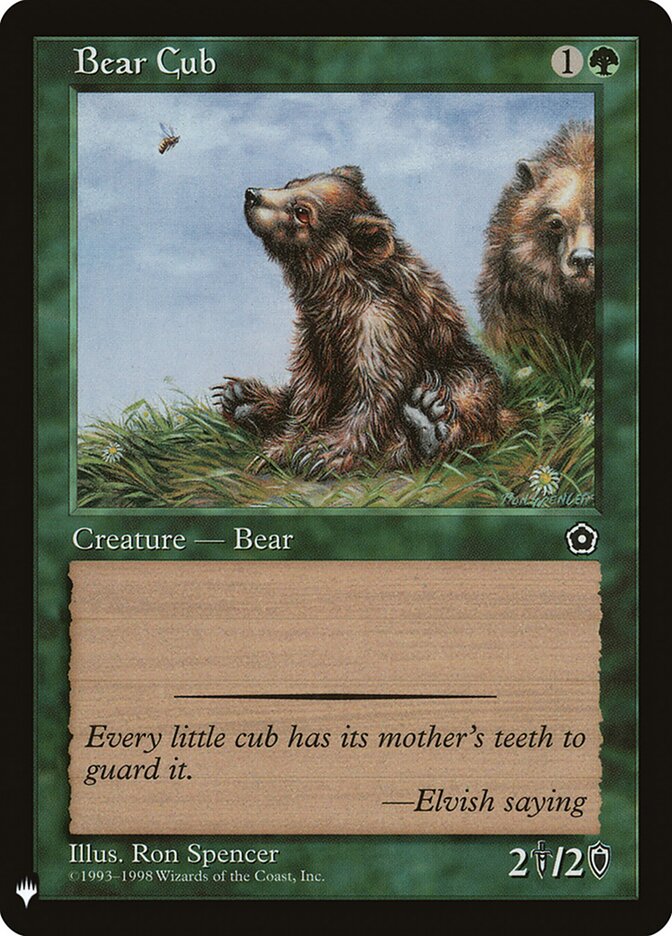 Bear Cub (P02-123) - The List (PLST)