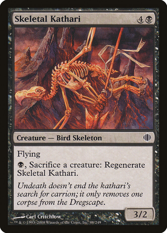 Skeletal Kathari (88) - Shards of Alara (ALA)