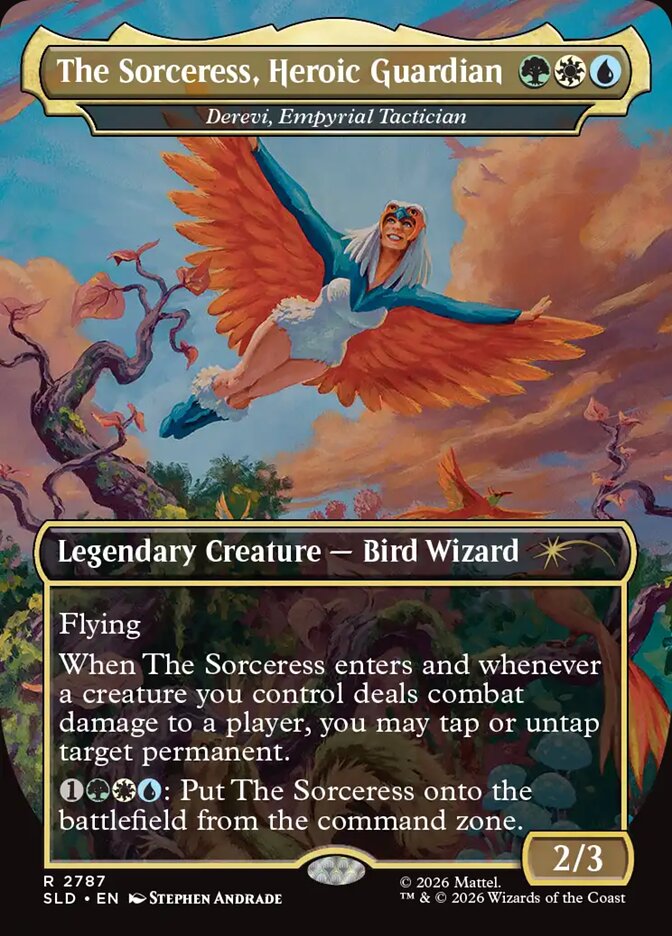 The Sorceress, Heroic Guardian - Derevi, Empyrial Tactician (2787) - Secret Lair Drop (SLD)