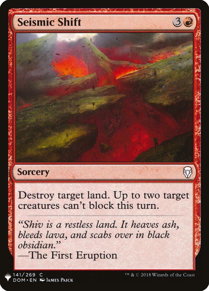 Seismic Shift (DOM-141) - The List (PLST)
