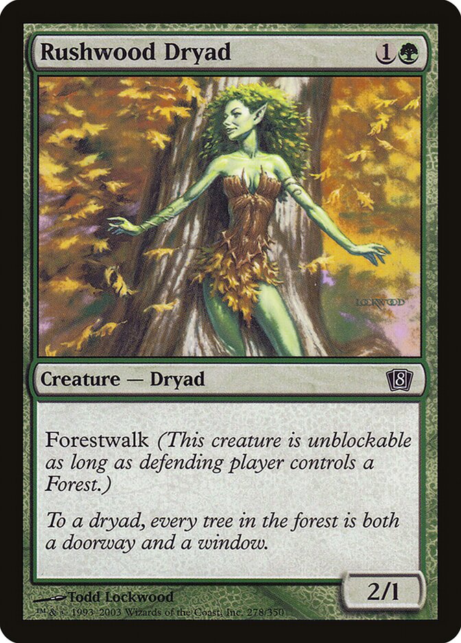 Rushwood Dryad (278) - Eighth Edition (8ED)