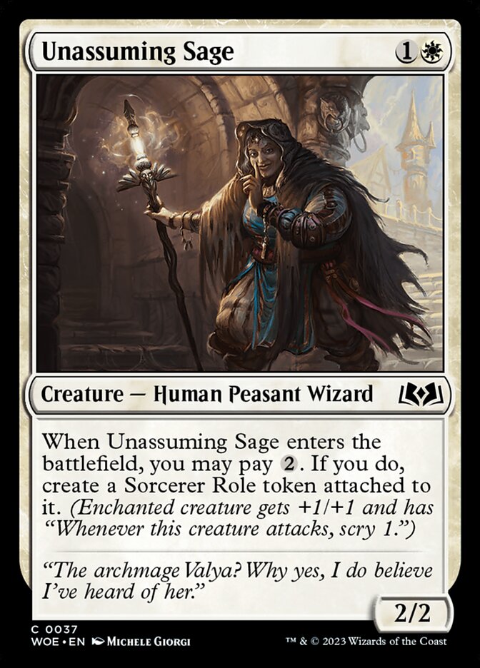 Unassuming Sage (37) - Wilds of Eldraine (WOE)
