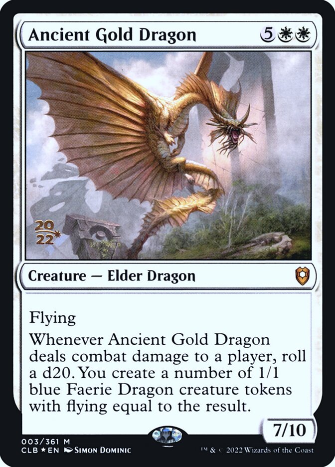Ancient Gold Dragon (3s) - Battle for Baldur's Gate Promos (PCLB)