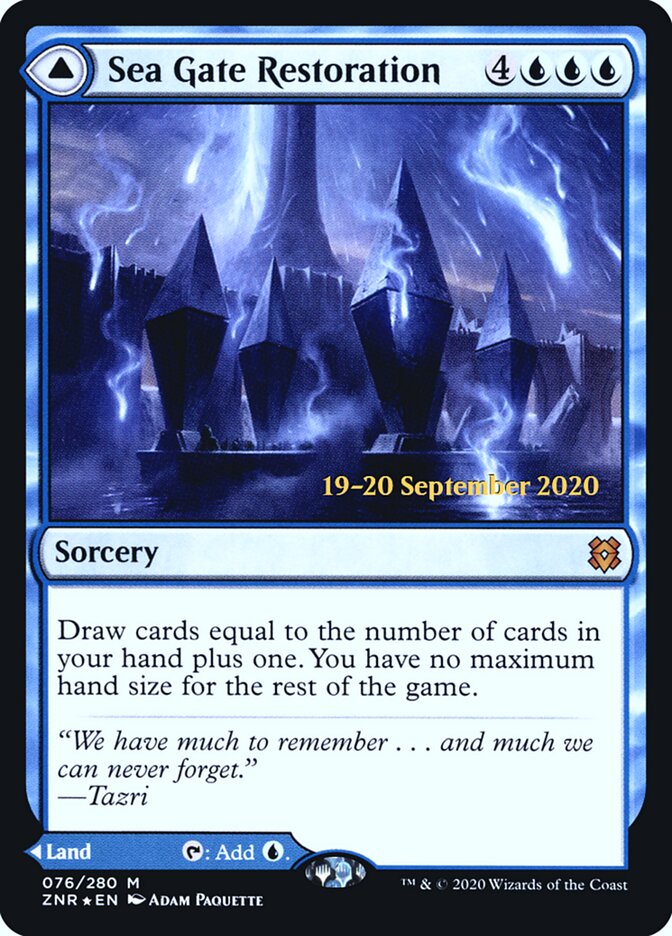 Sea Gate Restoration // Sea Gate, Reborn (76s) - Zendikar Rising Promos (PZNR)