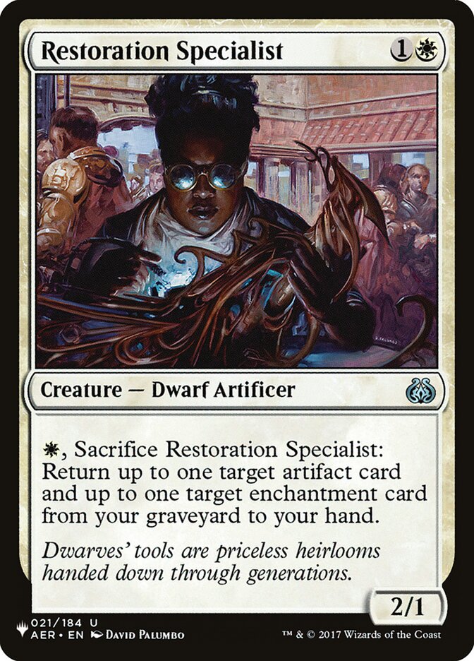 Restoration Specialist (AER-21) - The List (PLST)