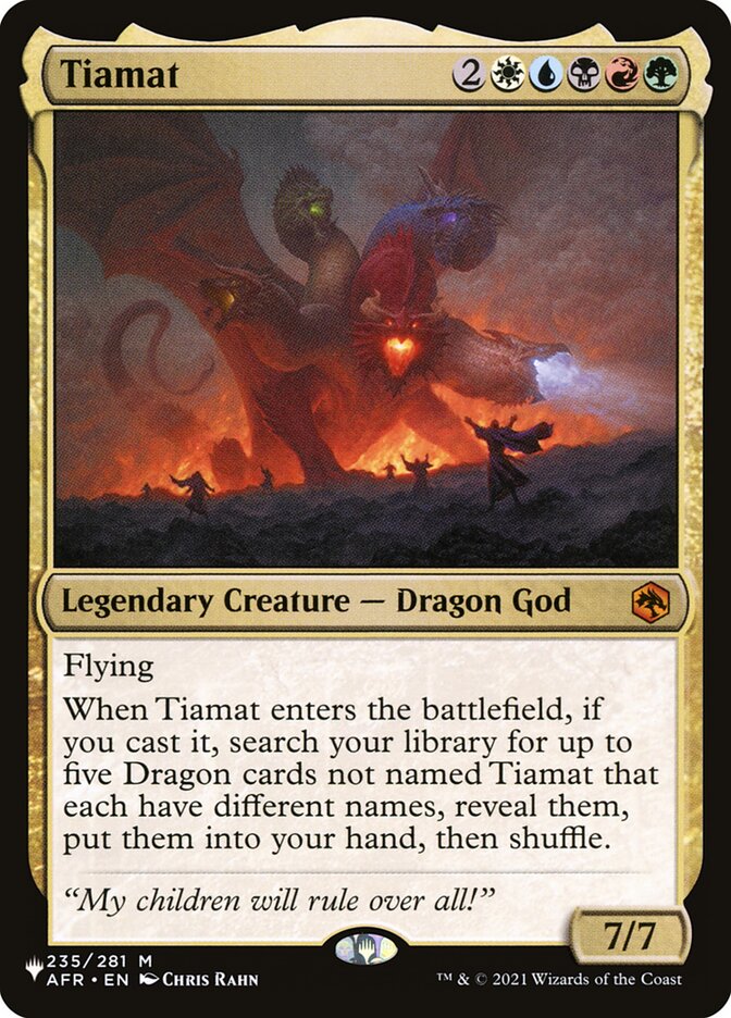 Tiamat (AFR-235) - The List (PLST)