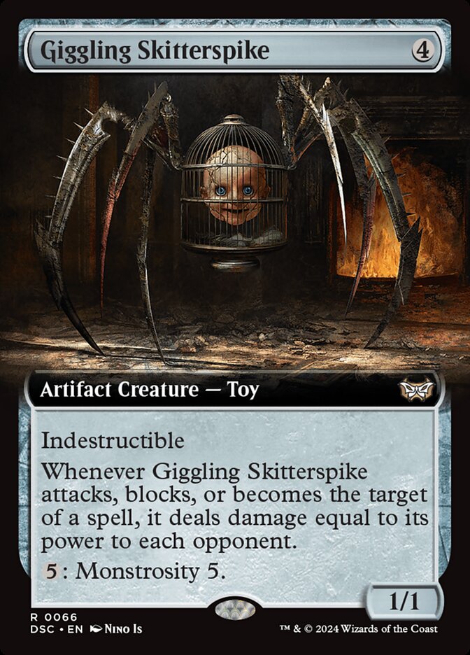Giggling Skitterspike (66) - Duskmourn: House of Horror Commander (DSC)