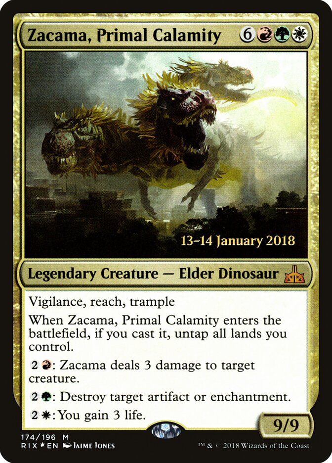 Zacama, Primal Calamity (174s) - Rivals of Ixalan Promos (PRIX)