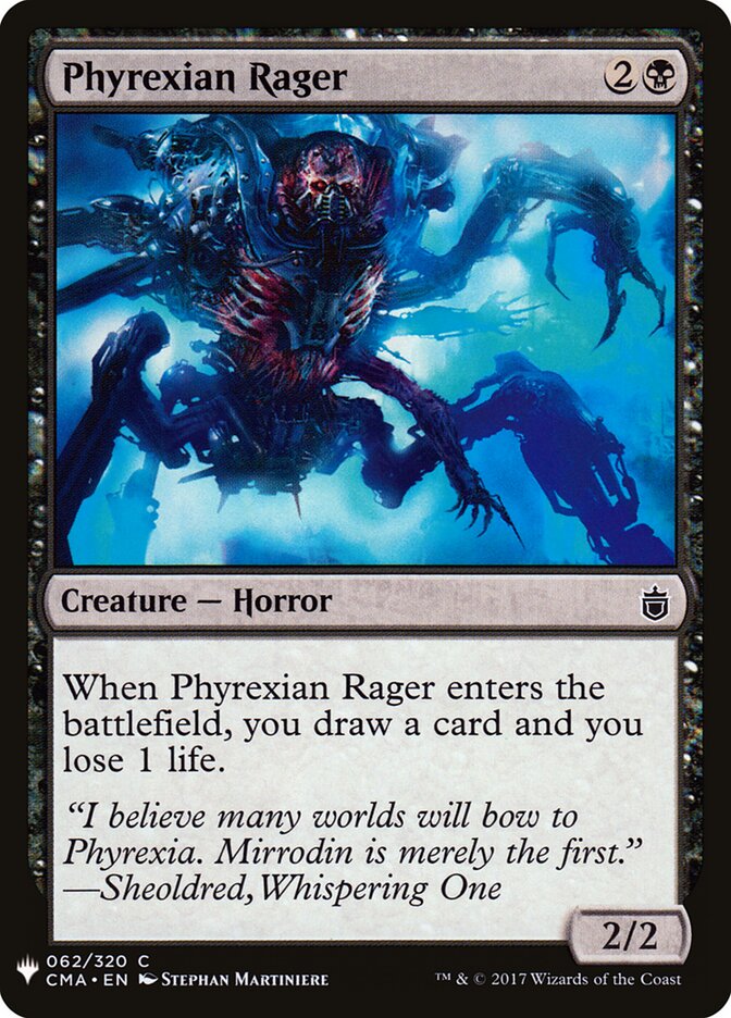 Phyrexian Rager (CMA-62) - The List (PLST)