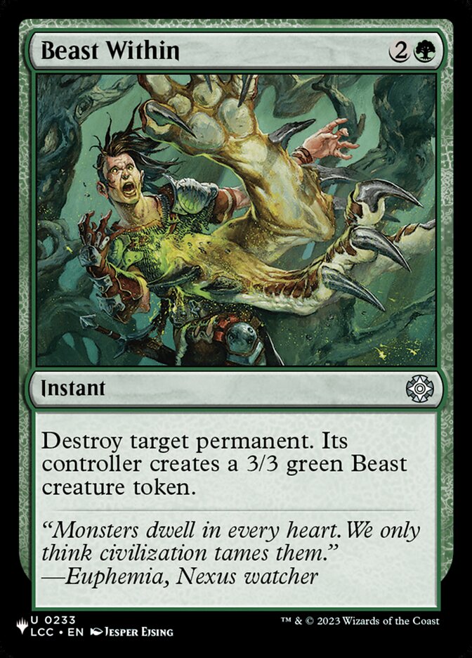 Beast Within (LCC-233) - The List (PLST)