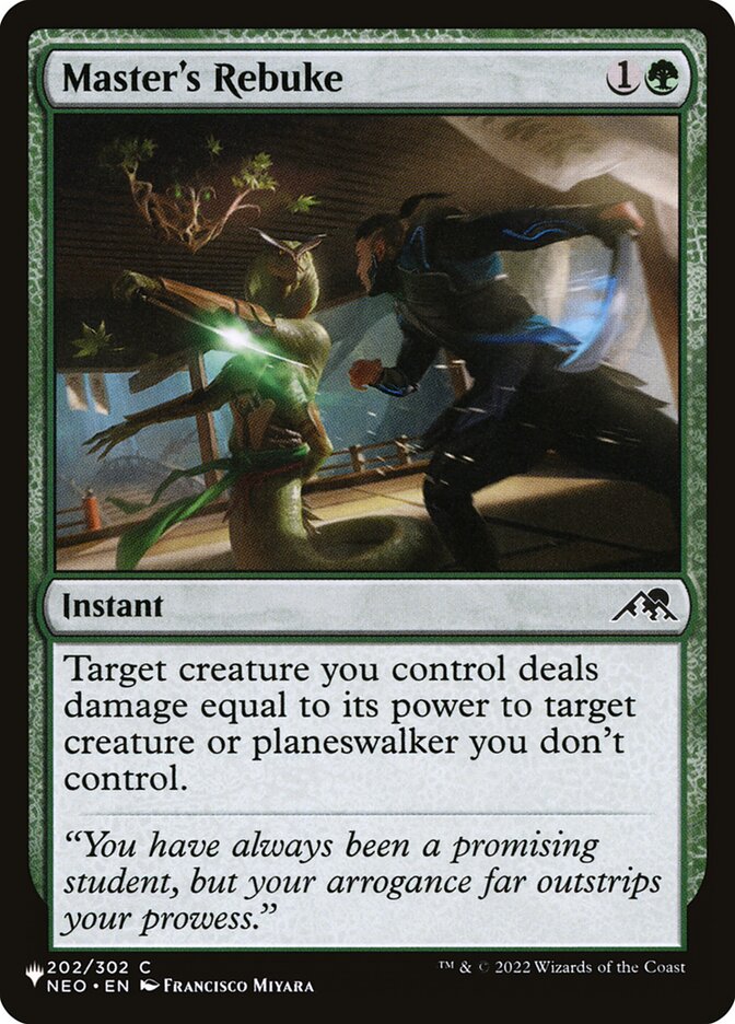 Master's Rebuke (NEO-202) - The List (PLST)