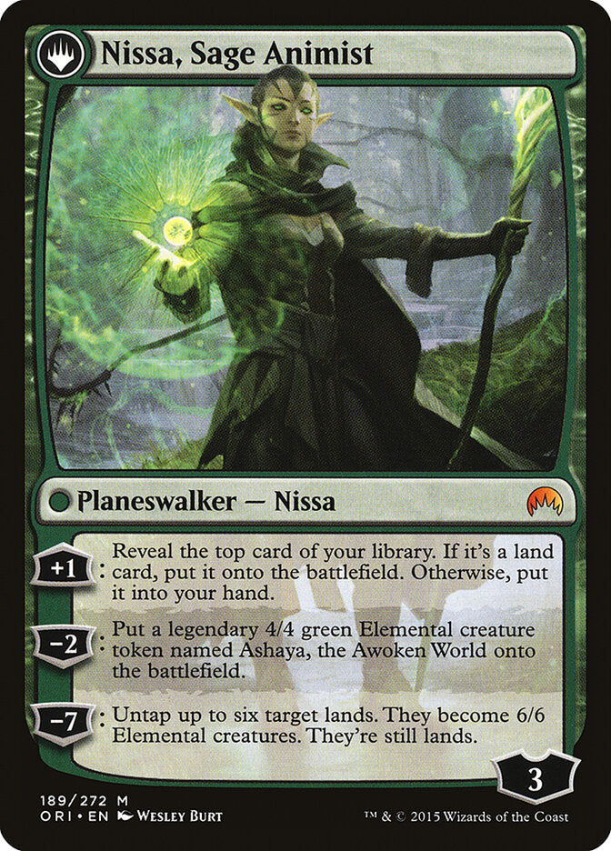 Nissa, Vastwood Seer // Nissa, Sage Animist (ORI-189) - The List (PLST)