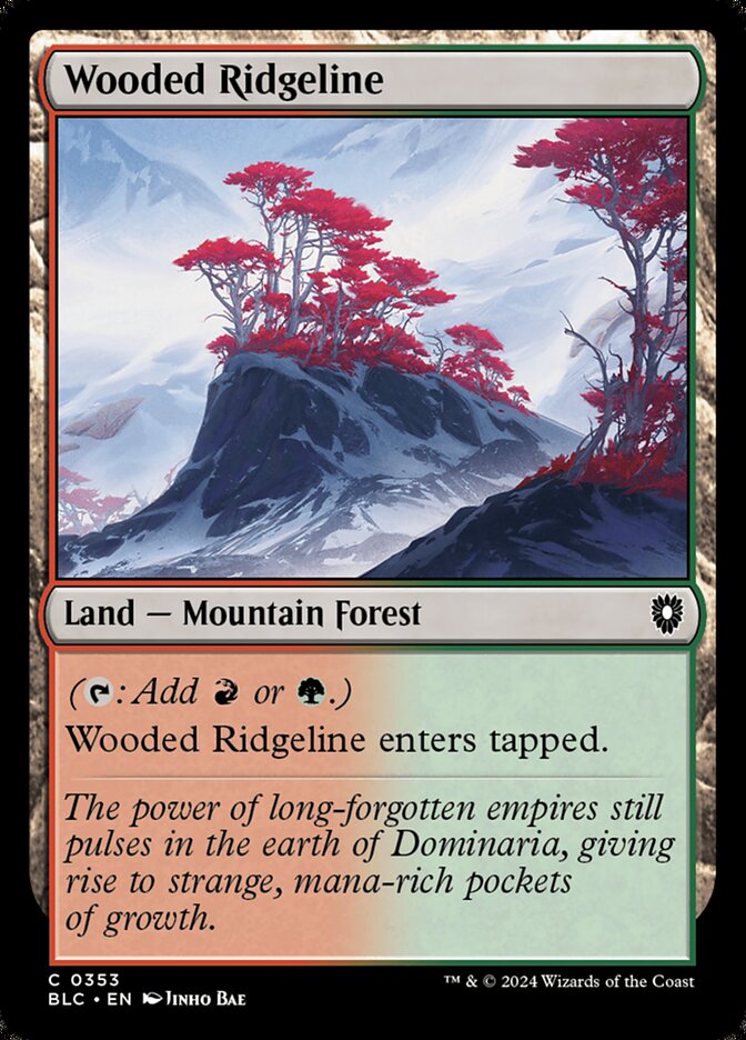 Wooded Ridgeline (353) - Bloomburrow Commander (BLC)
