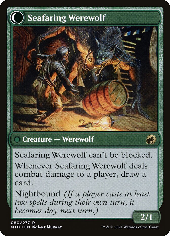 Suspicious Stowaway // Seafaring Werewolf (80) - Innistrad: Midnight Hunt (MID)