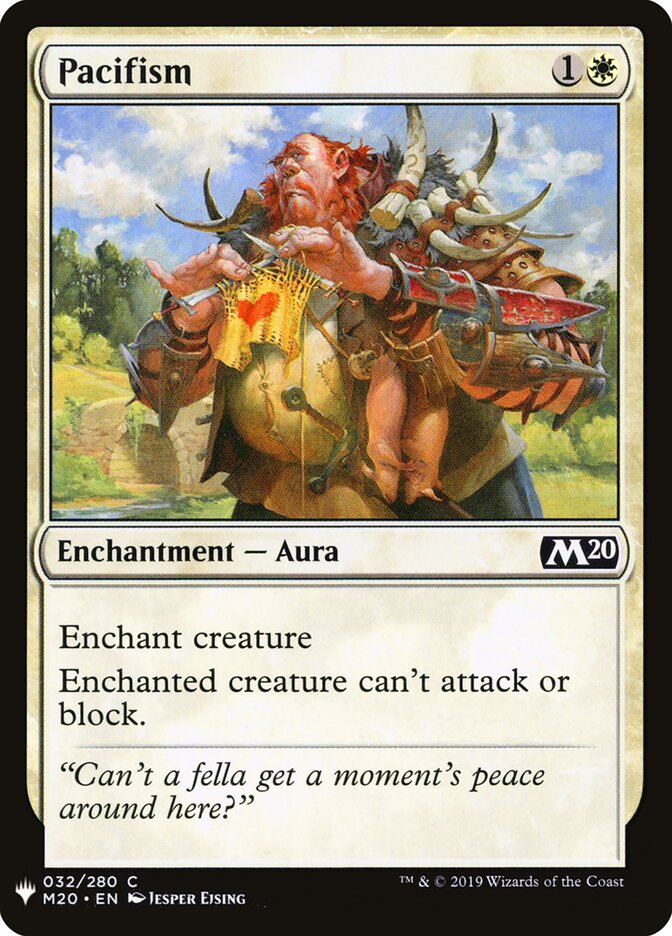 Pacifism (M20-32) - The List (PLST)