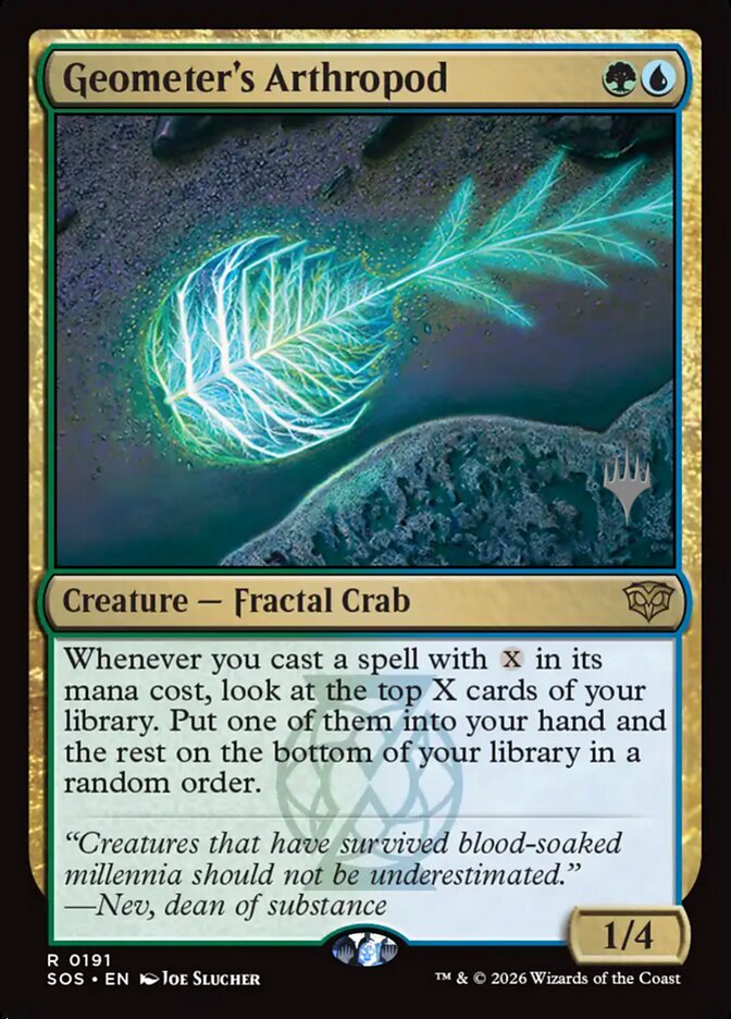 Geometer's Arthropod (191p) - Secrets of Strixhaven Promos (PSOS)