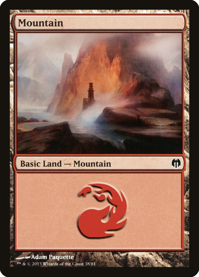 Mountain (38) - Duel Decks: Heroes vs. Monsters (DDL)