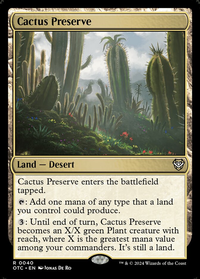 Cactus Preserve (40) - Outlaws of Thunder Junction Commander (OTC)