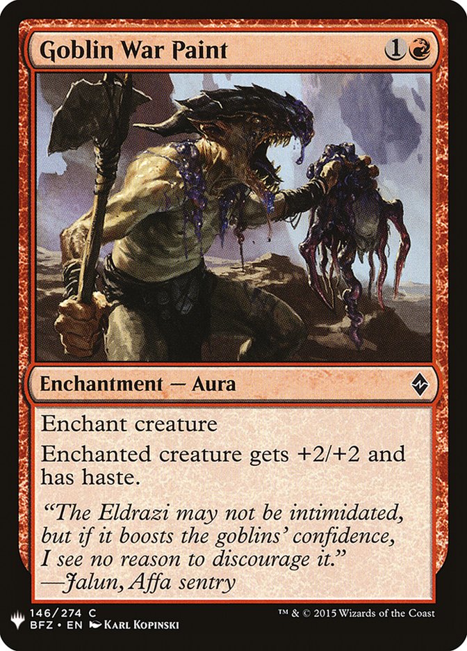 Goblin War Paint - The List (PLST)