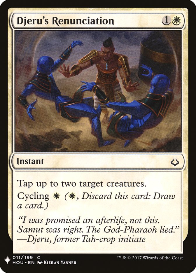 Djeru's Renunciation - The List (PLST)