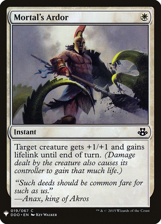 Mortal's Ardor - The List (PLST)
