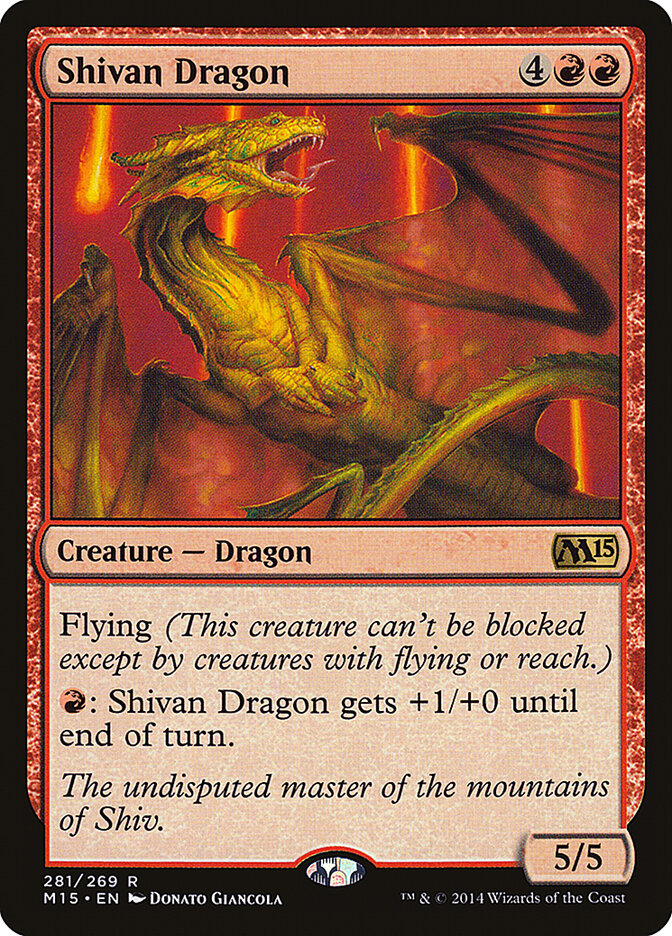Shivan Dragon (281) - Magic 2015 (M15)