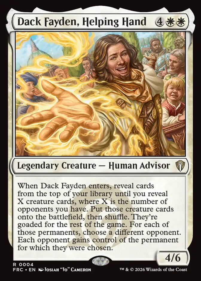 Dack Fayden, Helping Hand (4) - Reality Fracture Commander (FRC)