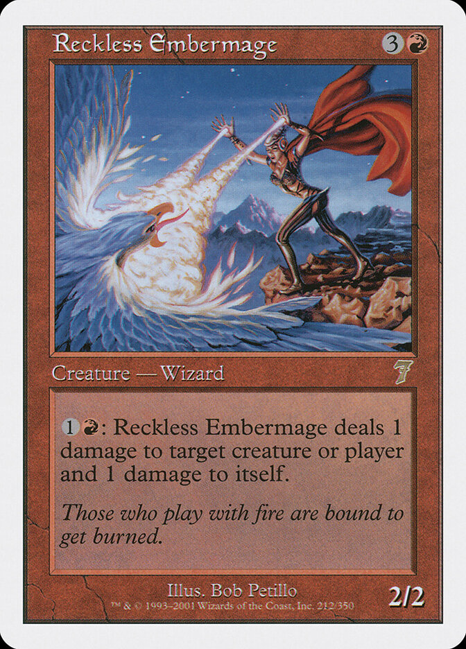 Reckless Embermage (212) - Seventh Edition (7ED)