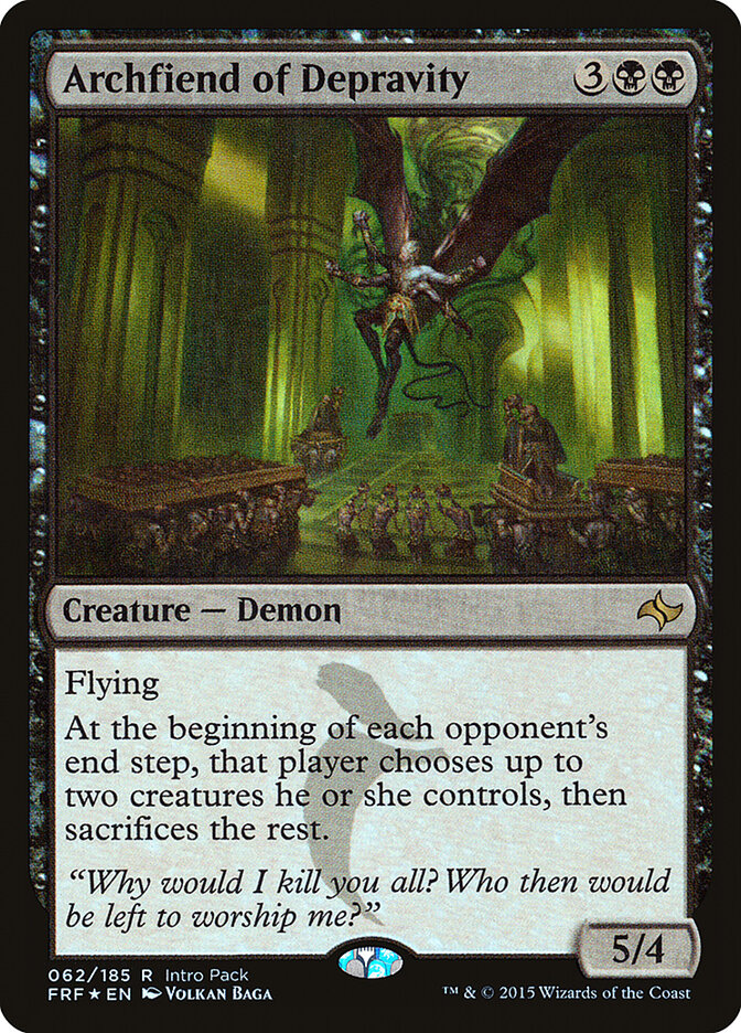 Archfiend of Depravity (62) - Fate Reforged Promos (PFRF)