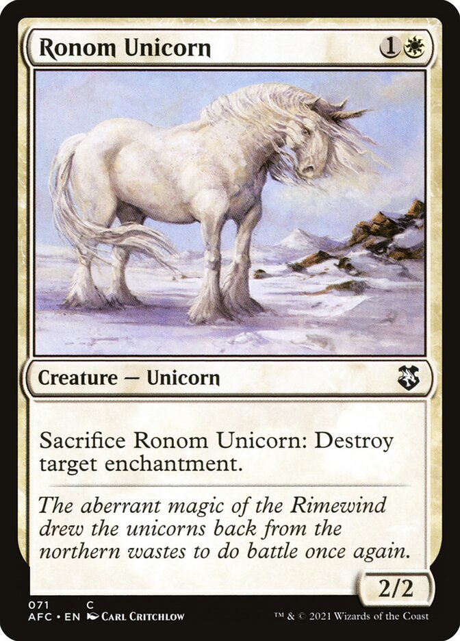 Ronom Unicorn (71) - Forgotten Realms Commander (AFC)