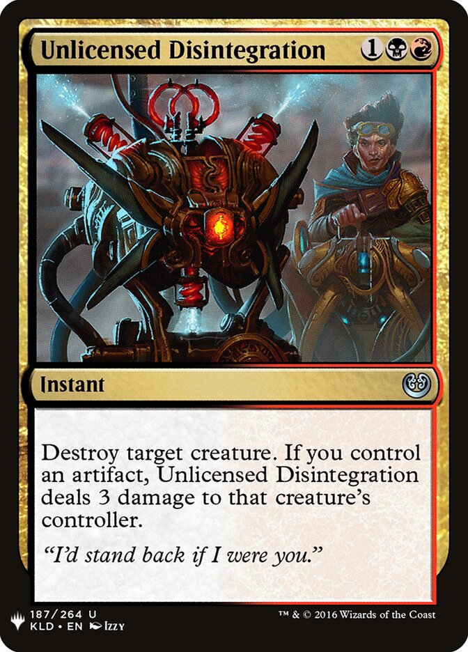 Unlicensed Disintegration (KLD-187) - The List (PLST)