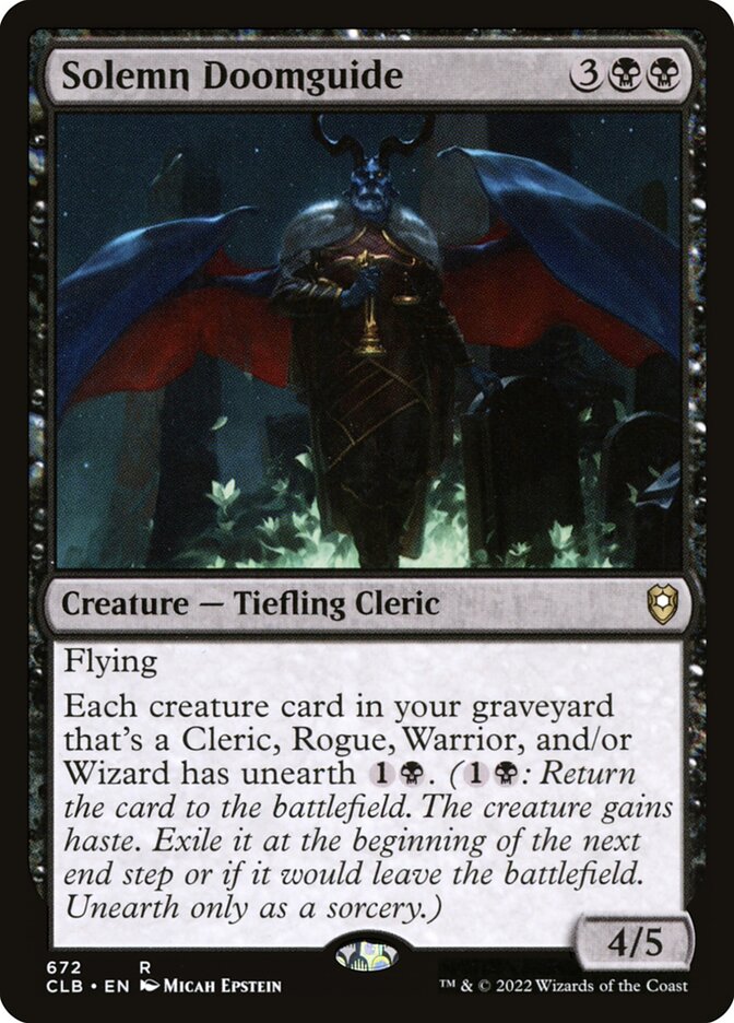 Solemn Doomguide (672) - Commander Legends: Battle for Baldur's Gate (CLB)