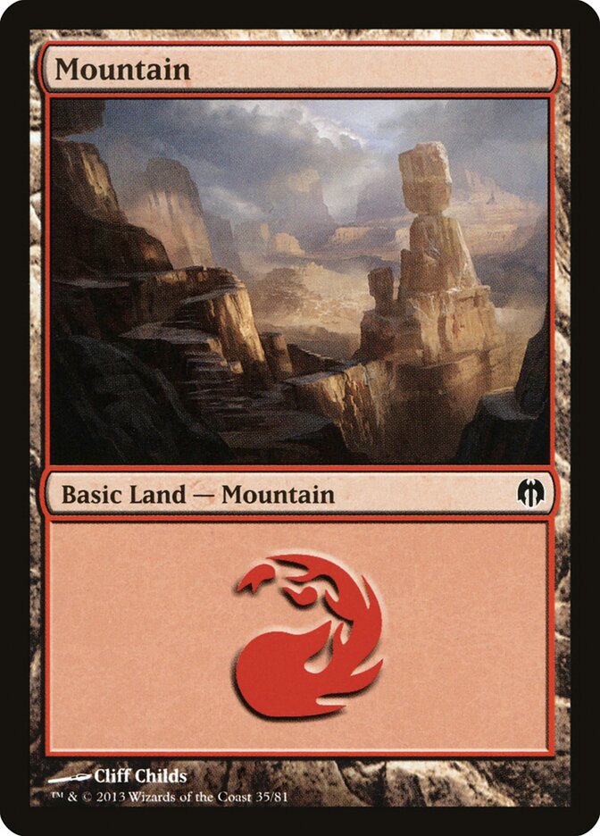 Mountain (35) - Duel Decks: Heroes vs. Monsters (DDL)