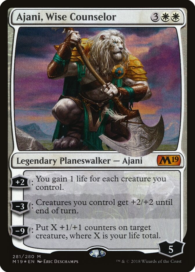 Ajani, Wise Counselor (281) - Core Set 2019 (M19)