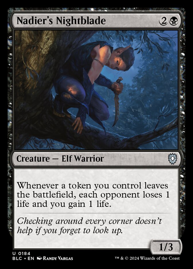 Nadier's Nightblade (184) - Bloomburrow Commander (BLC)