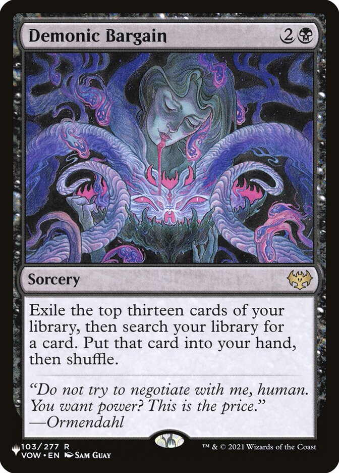 Demonic Bargain (VOW-103) - The List (PLST)