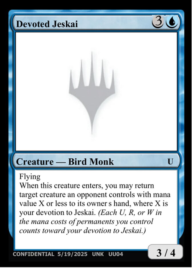 Devoted Jeskai (UU04b) - Unknown Event (UNK)