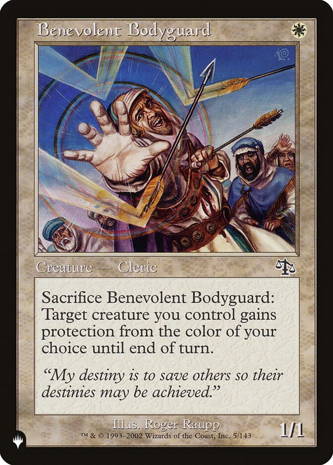 Benevolent Bodyguard (JUD-5) - The List (PLST)