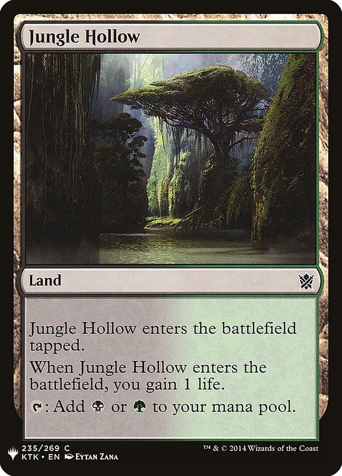 Jungle Hollow - The List (PLST)