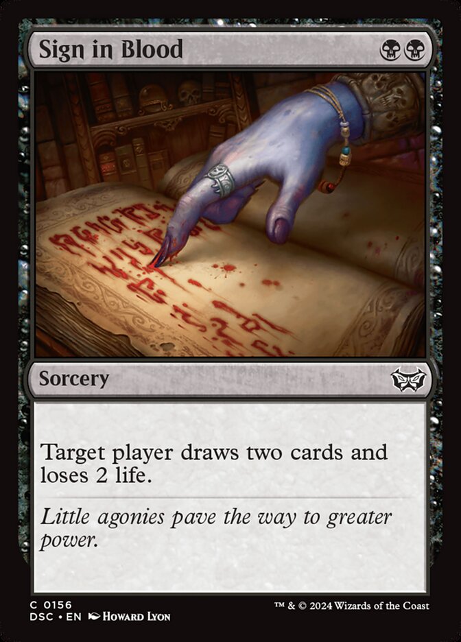 Sign in Blood (156) - Duskmourn: House of Horror Commander (DSC)