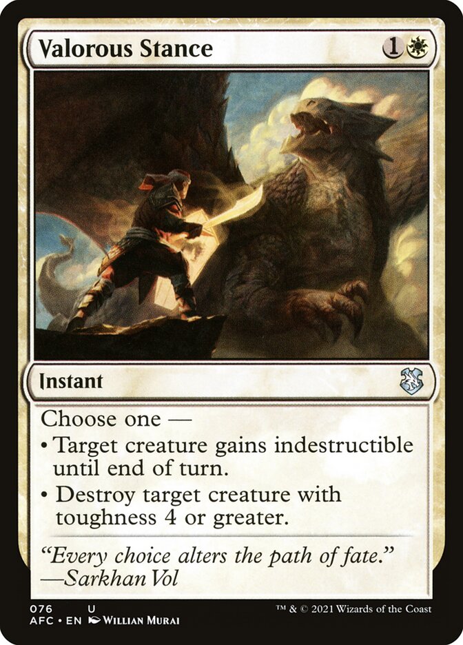 Valorous Stance (76) - Forgotten Realms Commander (AFC)