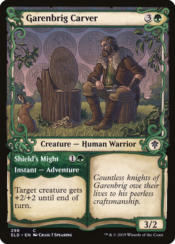 Garenbrig Carver // Shield's Might (298) - Throne of Eldraine (ELD)