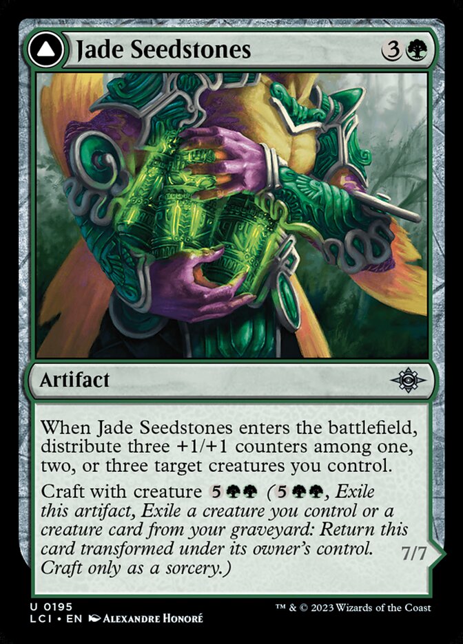 Jade Seedstones // Jadeheart Attendant (195) - The Lost Caverns of Ixalan (LCI)