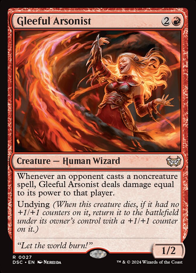 Gleeful Arsonist (27) - Duskmourn: House of Horror Commander (DSC)