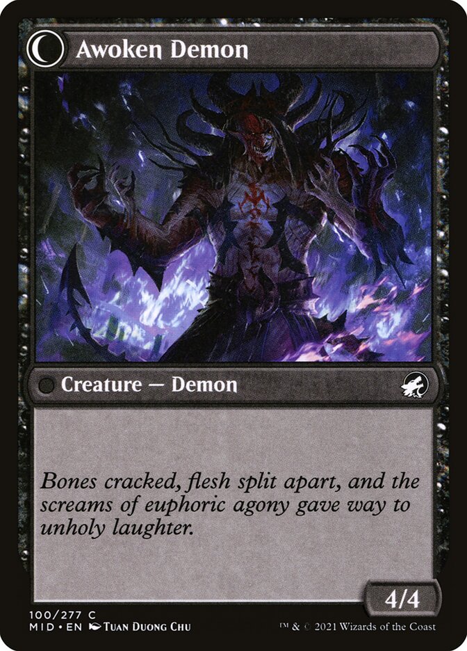 Ecstatic Awakener // Awoken Demon (100) - Innistrad: Midnight Hunt (MID)