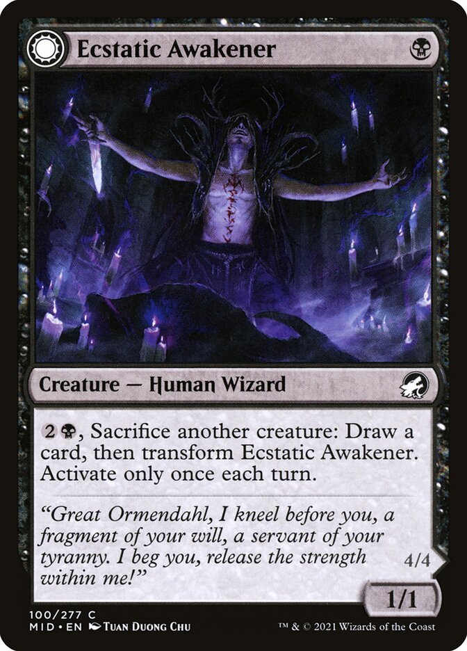 Ecstatic Awakener // Awoken Demon (100) - Innistrad: Midnight Hunt (MID)
