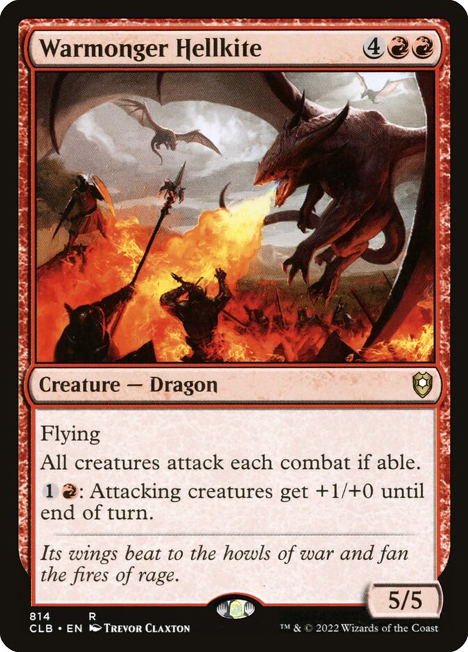 Warmonger Hellkite (814) - Commander Legends: Battle for Baldur's Gate (CLB)
