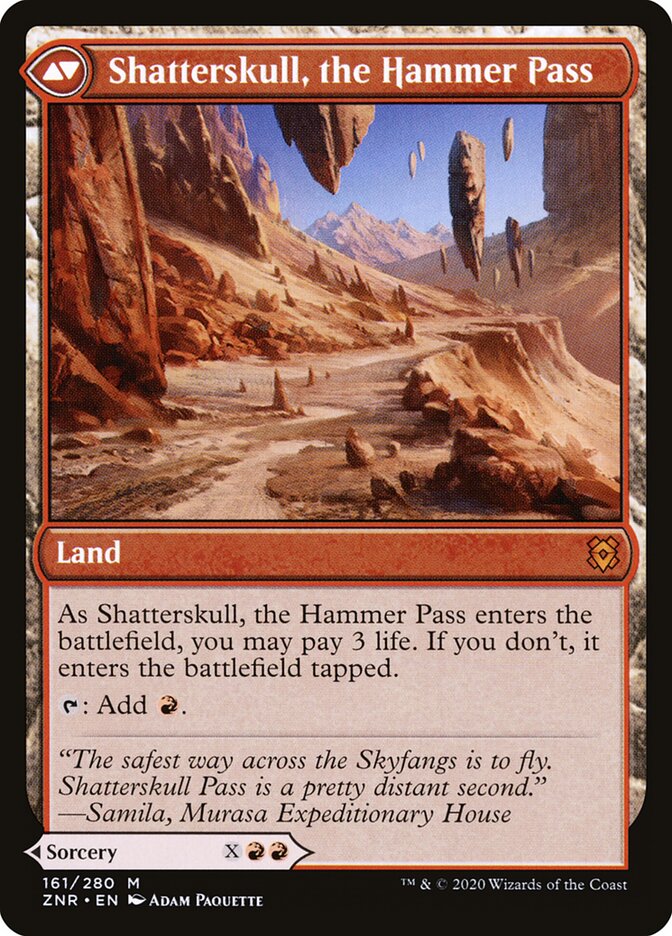 Shatterskull Smashing // Shatterskull, the Hammer Pass (161) - Zendikar Rising (ZNR)