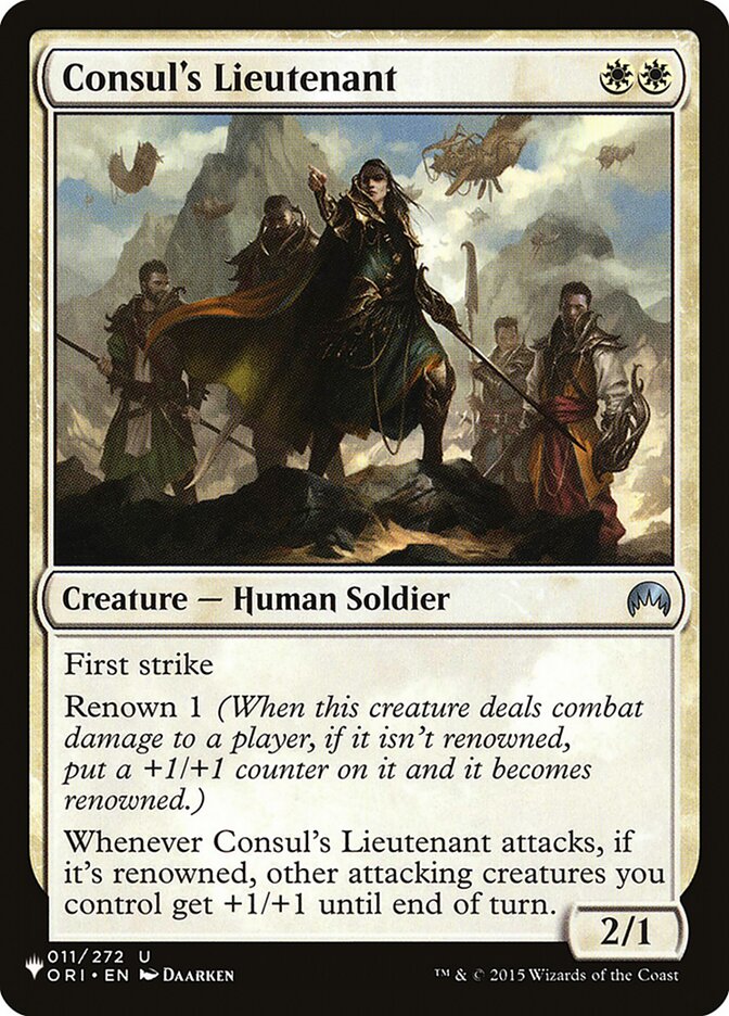 Consul's Lieutenant (ORI-11) - The List (PLST)