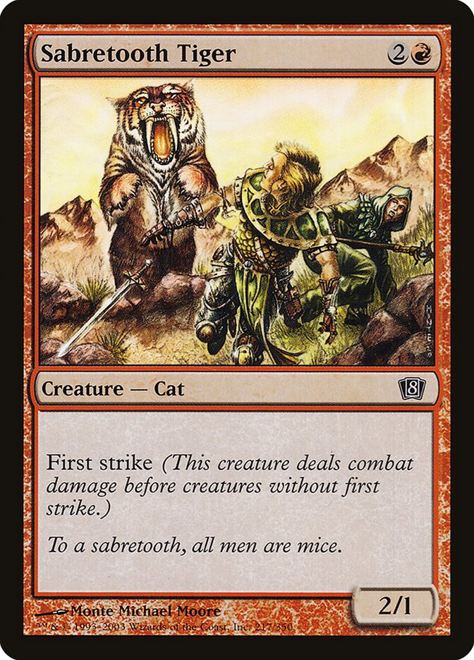 Sabretooth Tiger (217) - Eighth Edition (8ED)